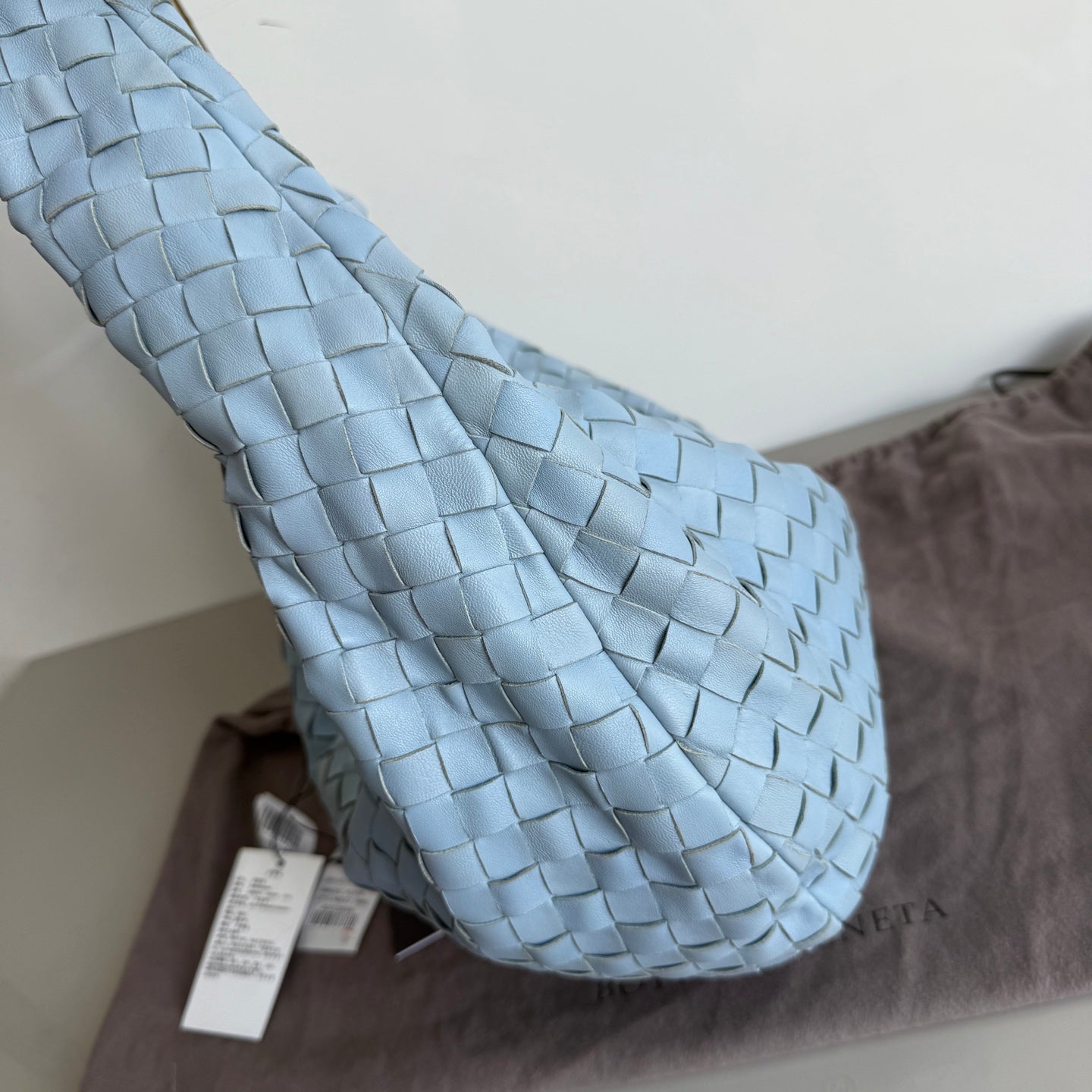 Bottega Veneta Jodie Small Baby Blue Lambskin Leather 40cm