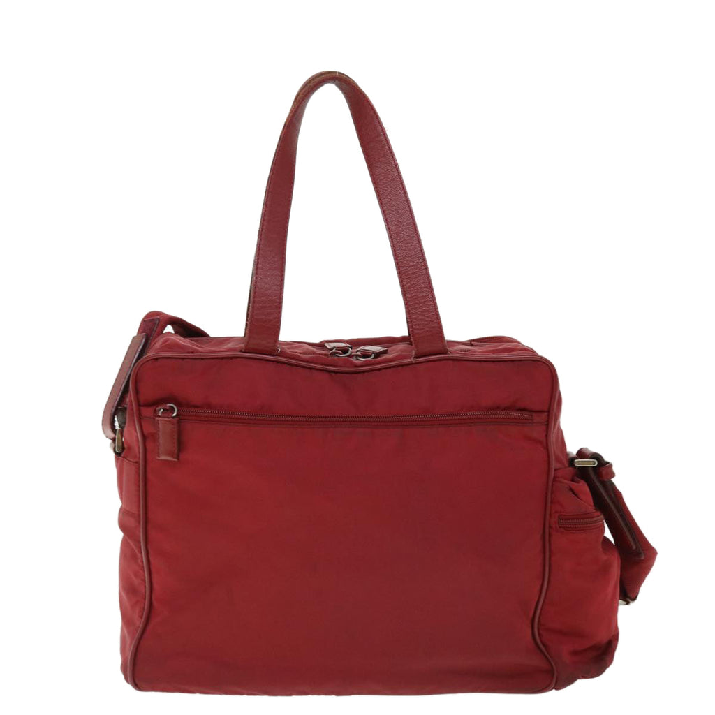 PRADA Boston Bag Nylon 2way Red 51471