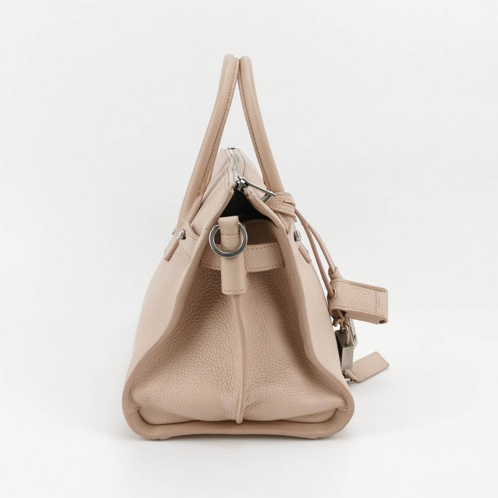 Saint Laurent Sac De Jour Baby Beige Leather Handbag