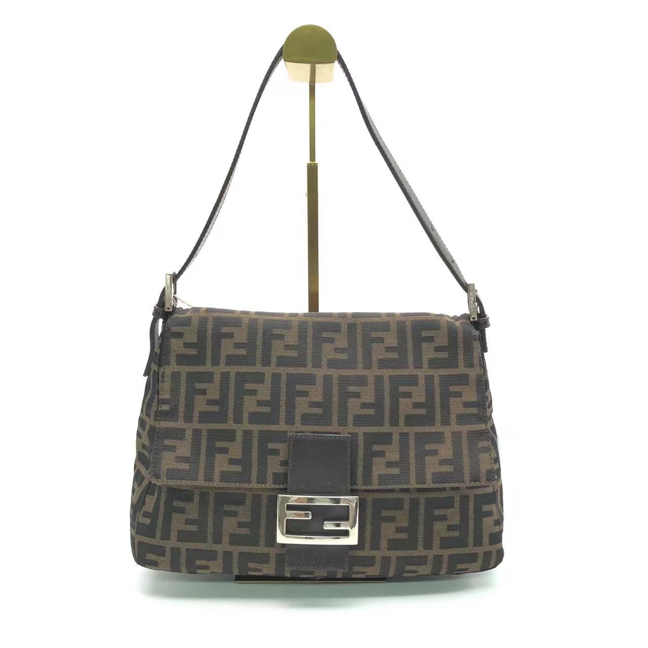 Fendi Mamma Baguette Brown Classic Zucca Monogram