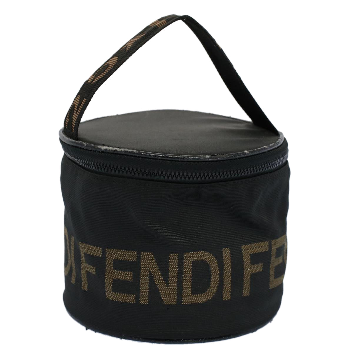 FENDI Vanity Cosmetic Pouch Canvas Black 54858