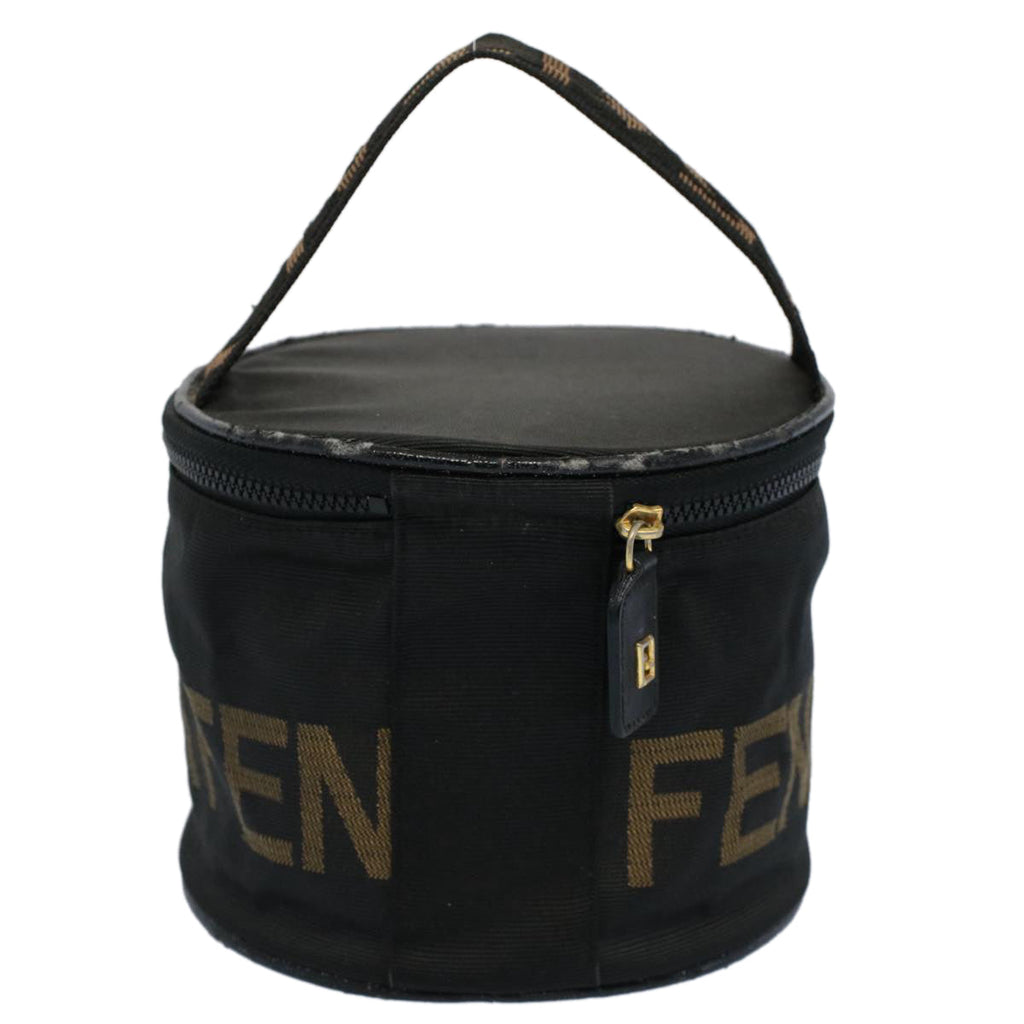 FENDI Vanity Cosmetic Pouch Canvas Black 54858