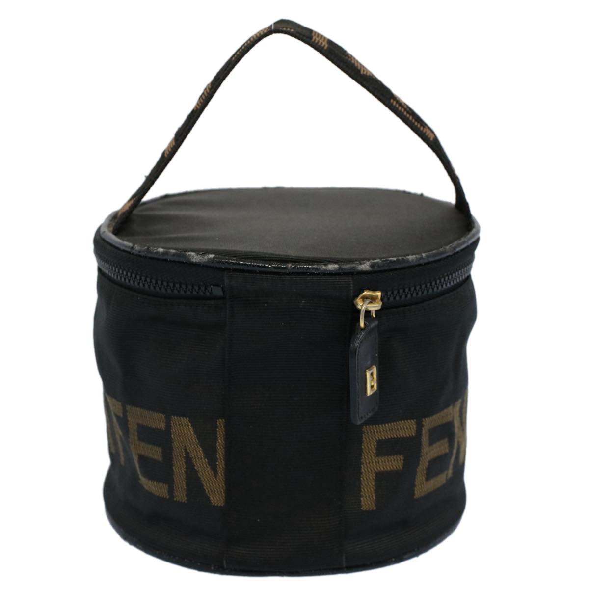 FENDI Vanity Cosmetic Pouch Canvas Black 54858