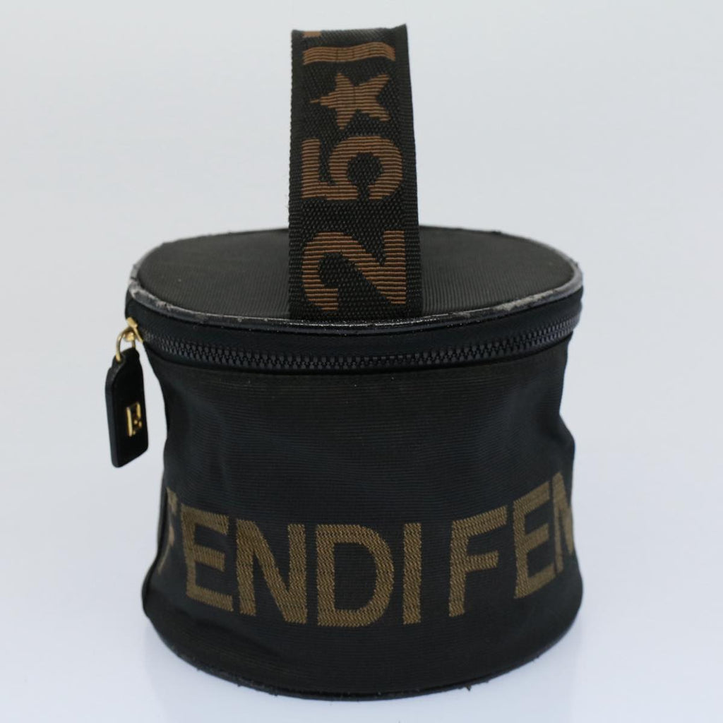 FENDI Vanity Cosmetic Pouch Canvas Black 54858