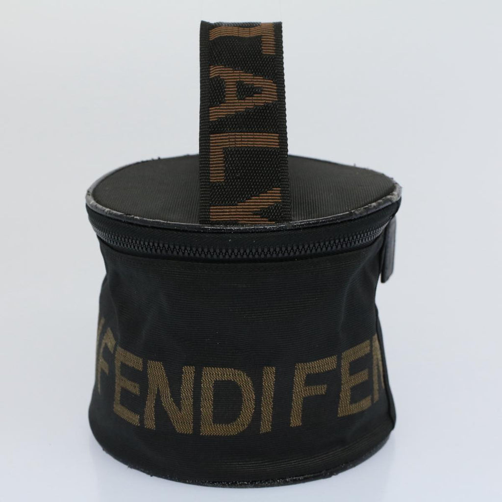FENDI Vanity Cosmetic Pouch Canvas Black 54858