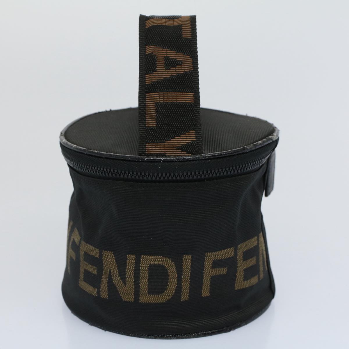 FENDI Vanity Cosmetic Pouch Canvas Black 54858