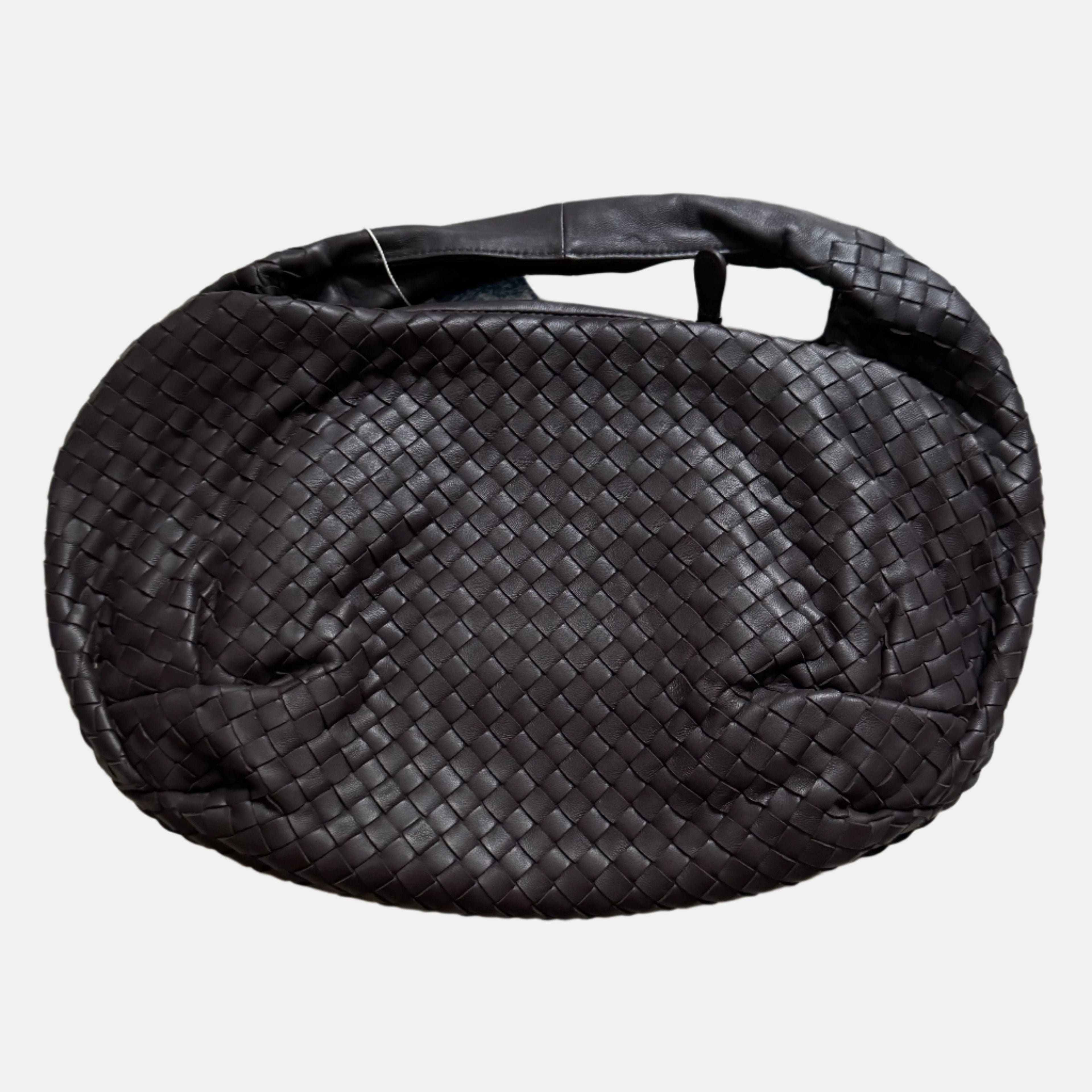 Bottega Veneta Belly Hobo Intrecciato Lambskin Leather Brown Purple Medium 40cm