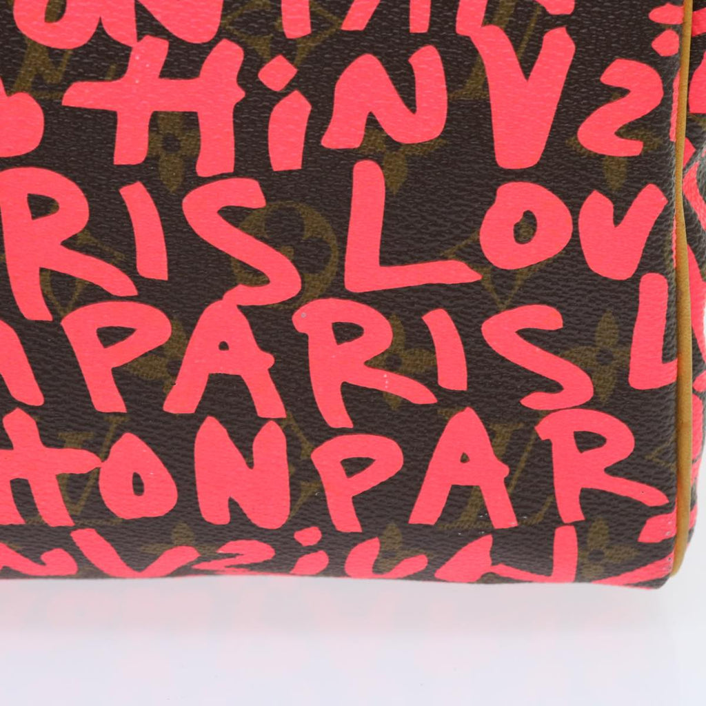 LOUIS VUITTON Monogram Graffiti Speedy 30 Hand Bag Pink M93704 LV 56156AM