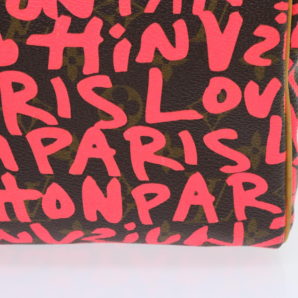 LOUIS VUITTON Monogram Graffiti Speedy 30 Hand Bag Pink M93704 LV 56156AM