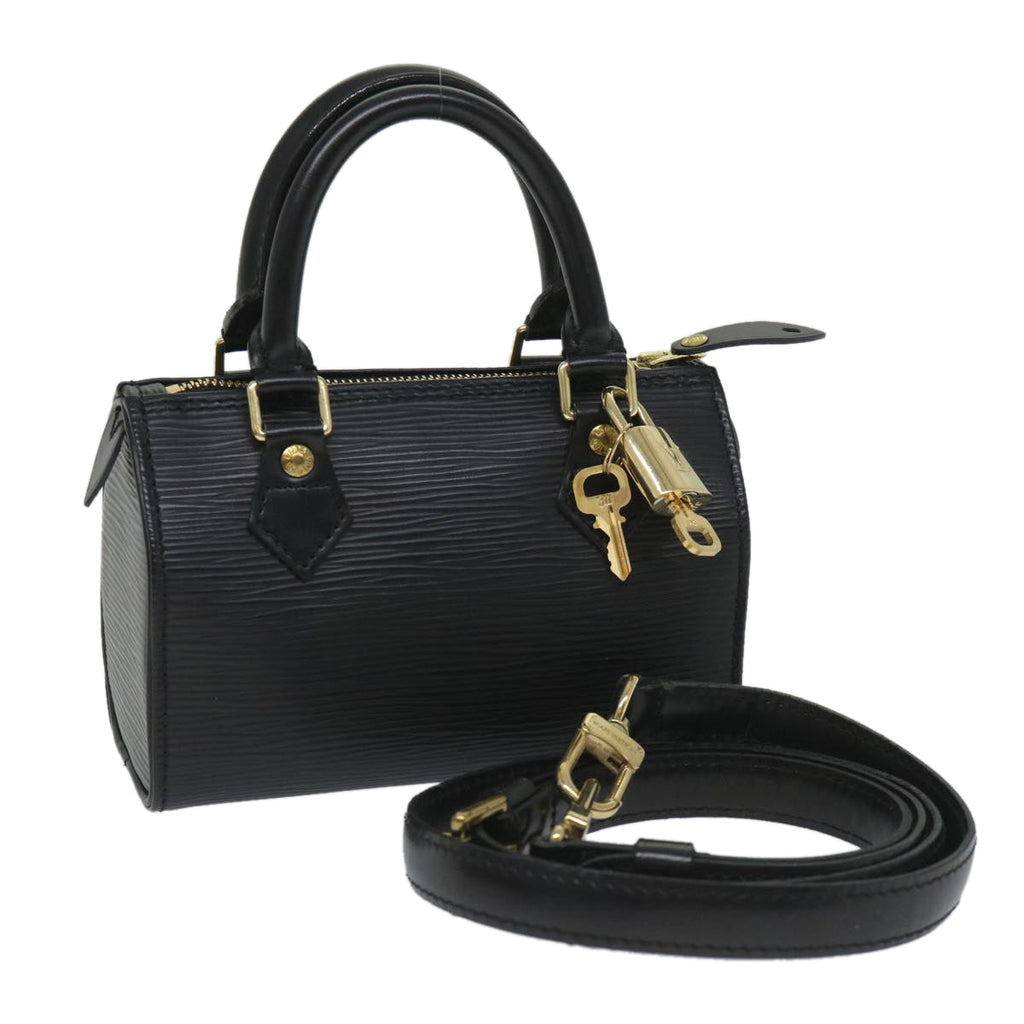 LOUIS VUITTON Epi Mini Speedy Hand Bag 2way SPO Black LV 56796SM