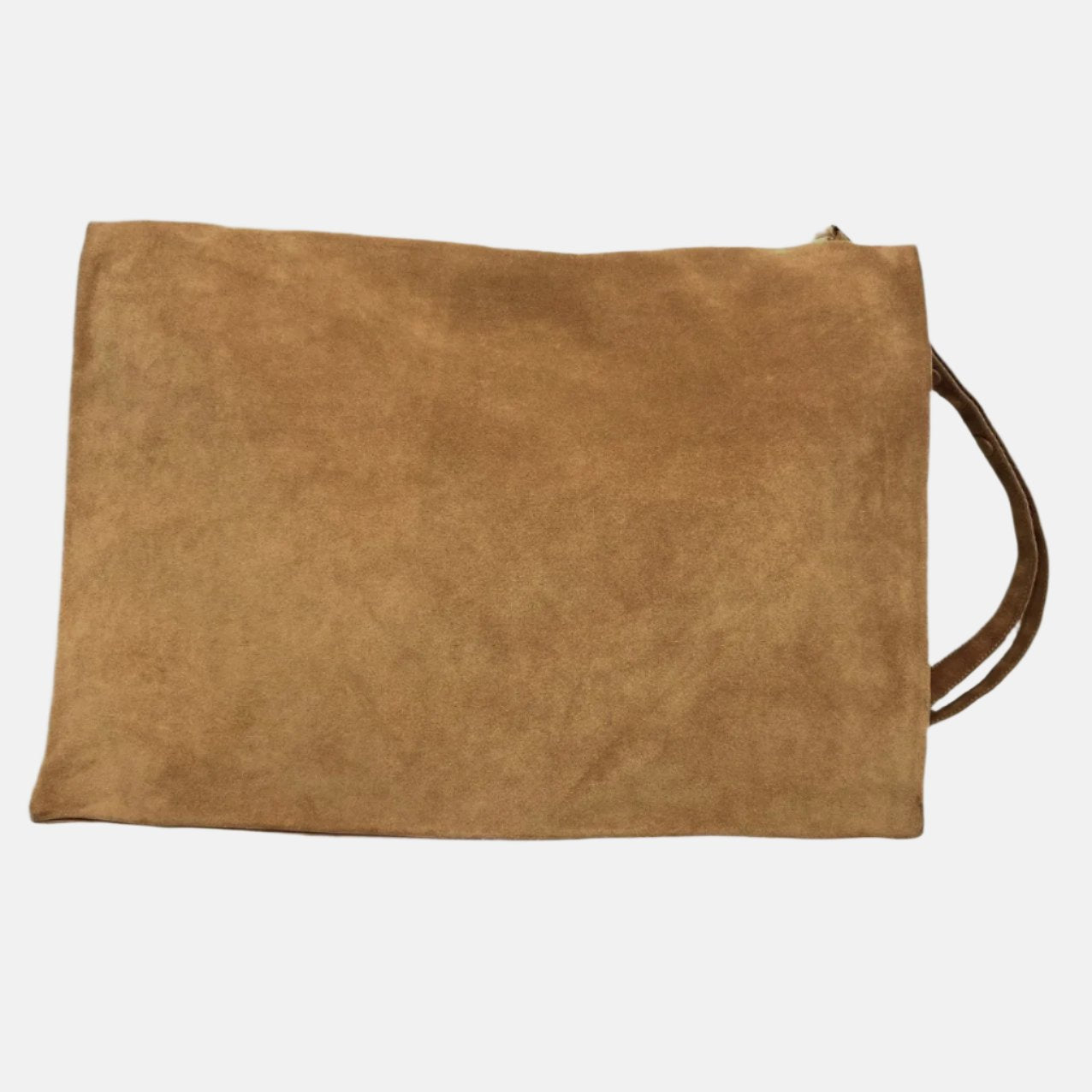 Bottega Veneta Maxi Messenger Bag Suede Leather Tan