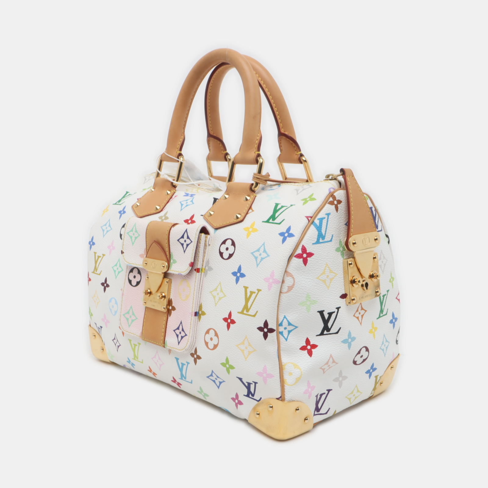 Louis Vuitton x Takashi Murakami Speedy 30 Lock White Multicolor