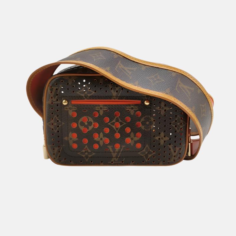 Louis Vuitton Trocadero Monogram Perforation Camera Bag Brown MM95175