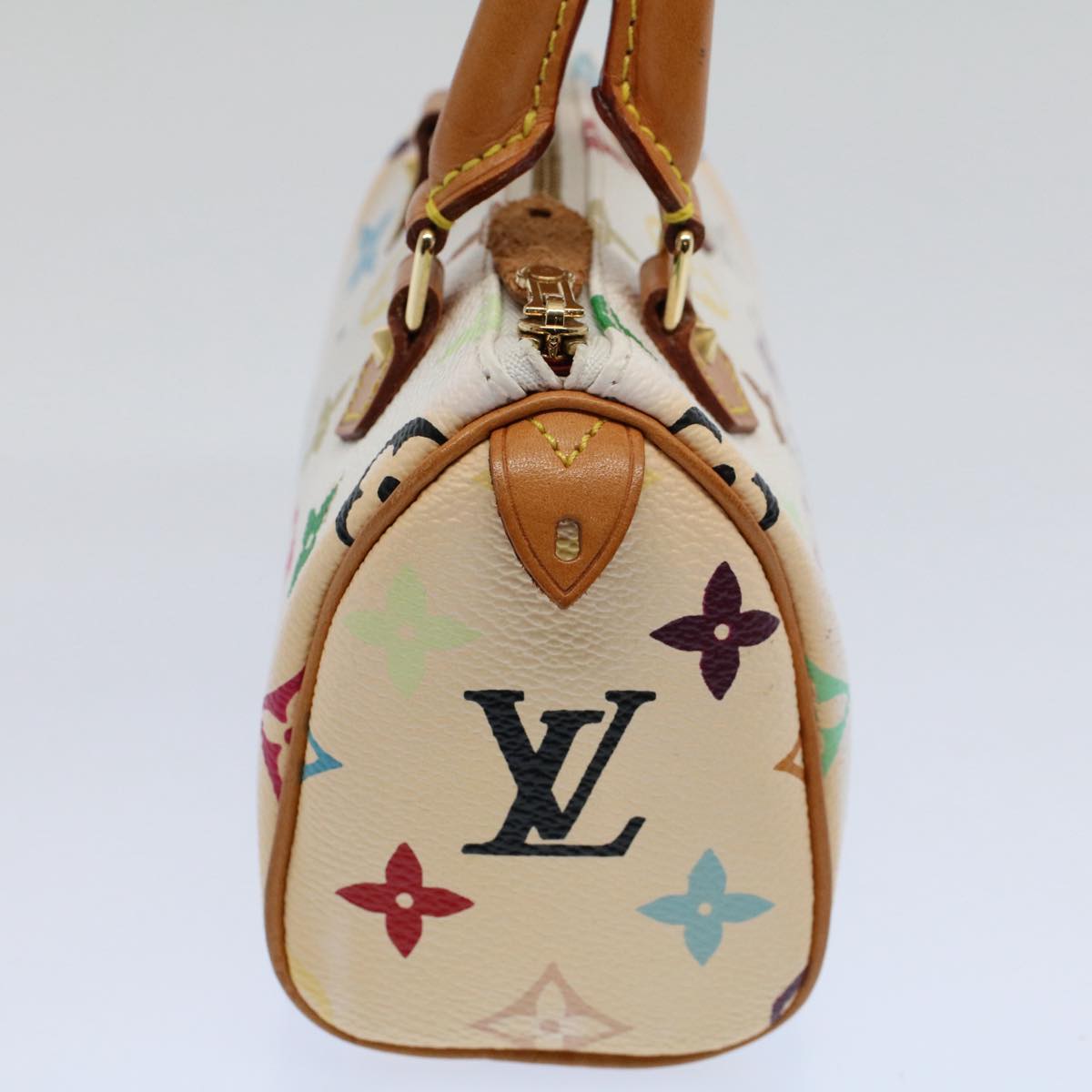 LOUIS VUITTON Monogram Multicolor Mini Speedy Hand Bag White M92645 58259