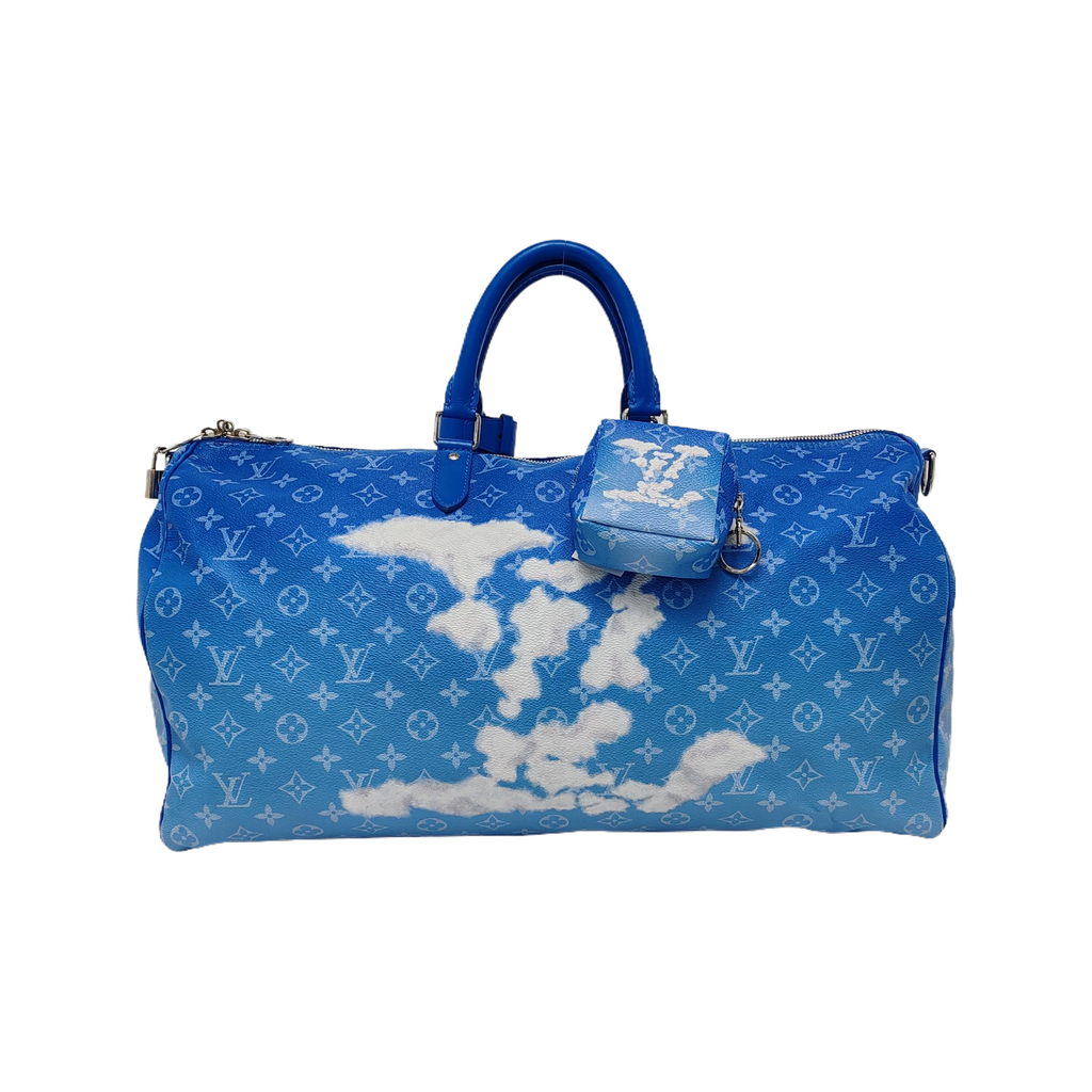 Louis Vuitton Virgil Abloh Keepall Bandouliere 50 Monogram Clouds Blue