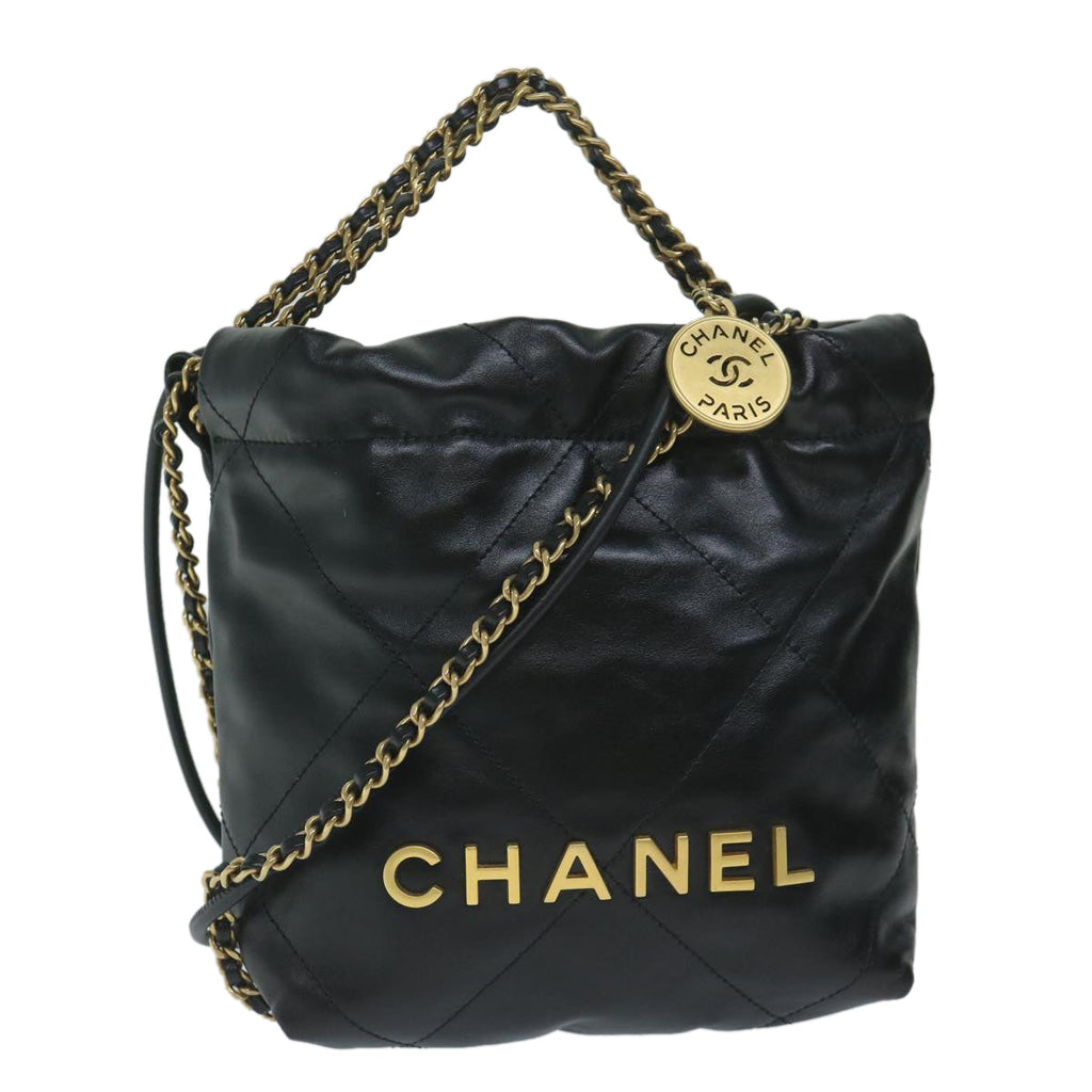 CHANEL CHANEL 22 Chain Hand Bag Leather Black AS3980 CC 59889SM