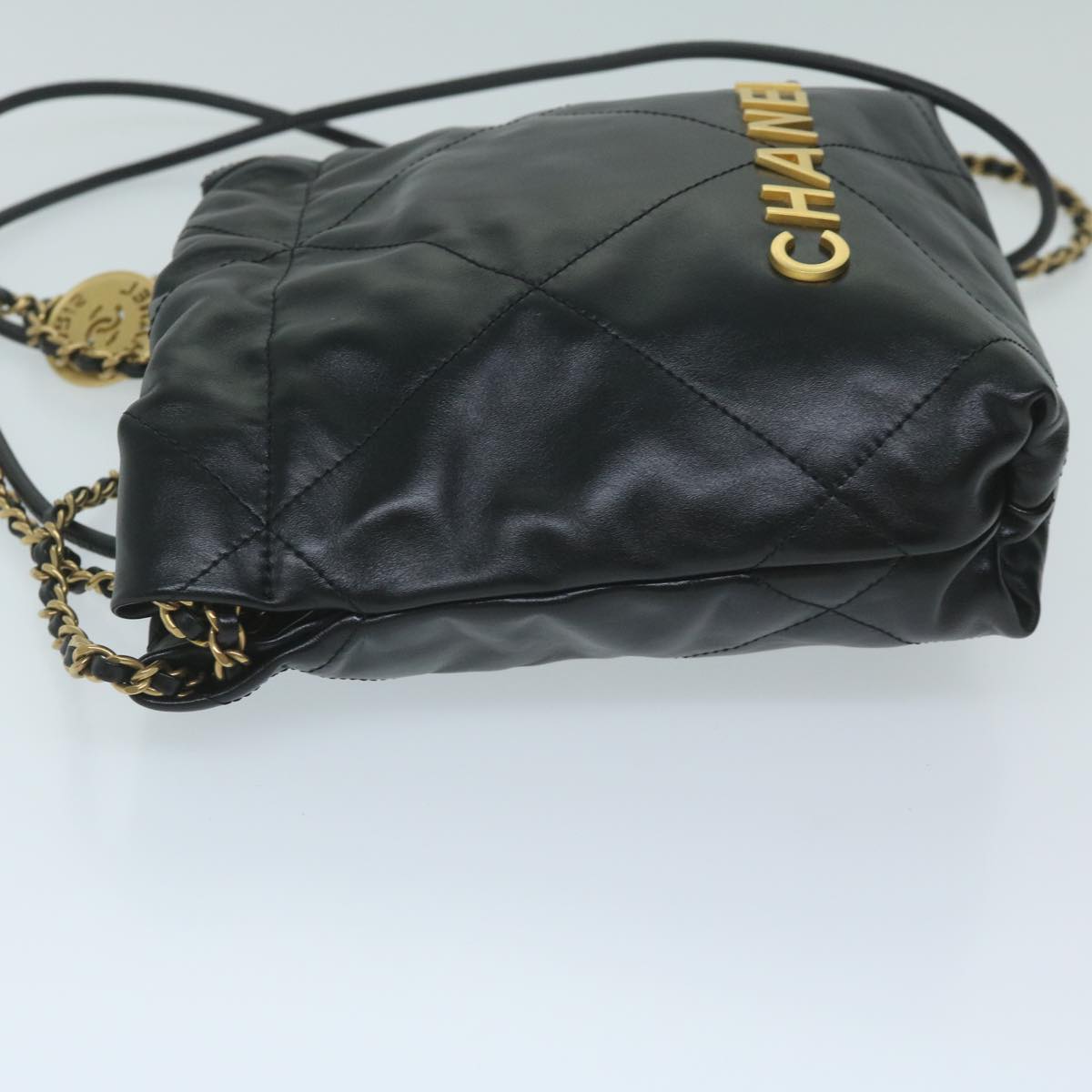 CHANEL CHANEL 22 Chain Hand Bag Leather Black AS3980 CC 59889SM