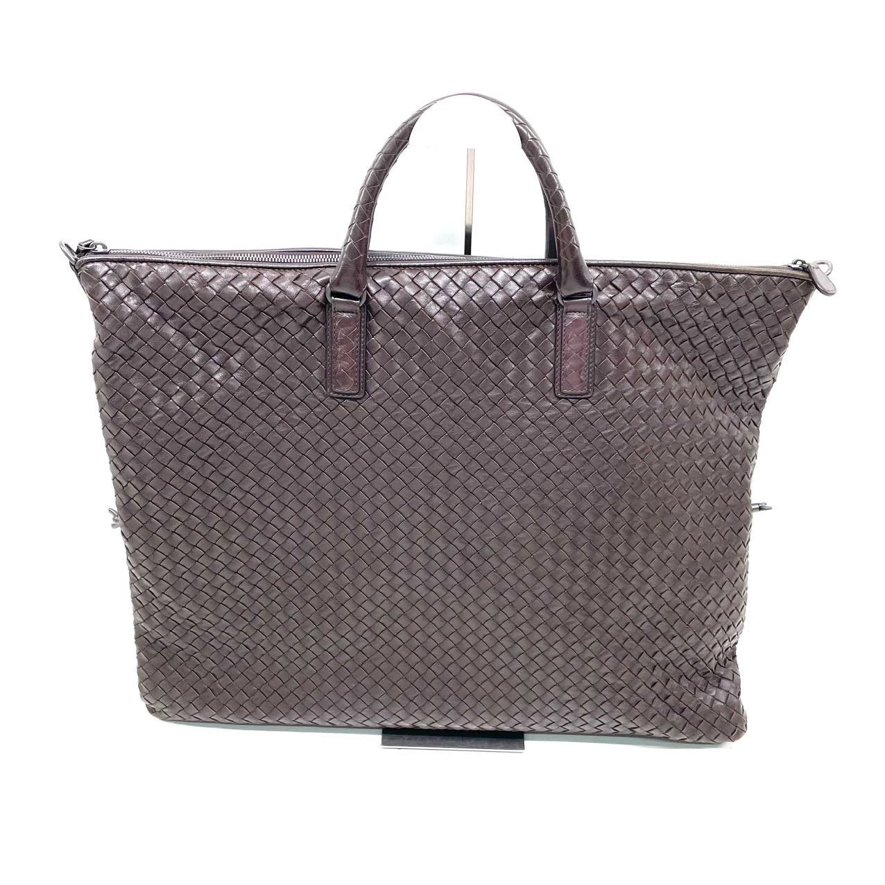 Bottega Veneta Maxi Convertible Tote Dark Chocolate Brown Leather 50cm