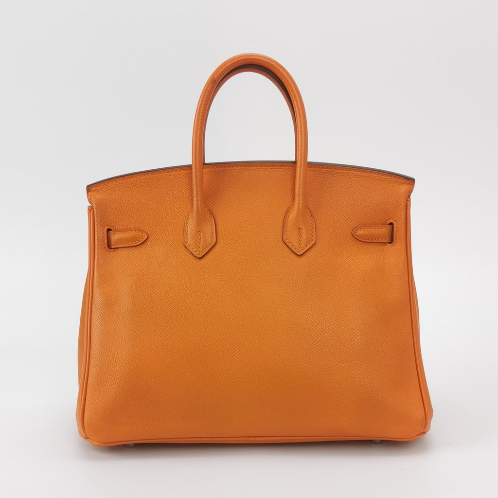 Hermes Birkin 25 Orange H 93 Epsom Leather Palladium Hardware