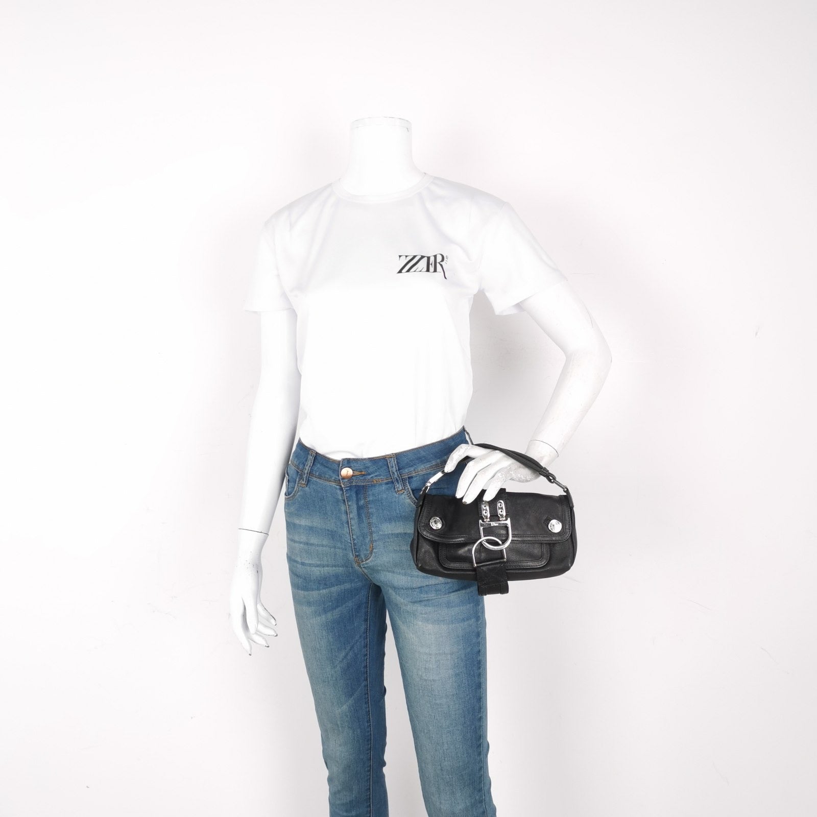 Dior Flight Mini Clutch Bag Black Leather