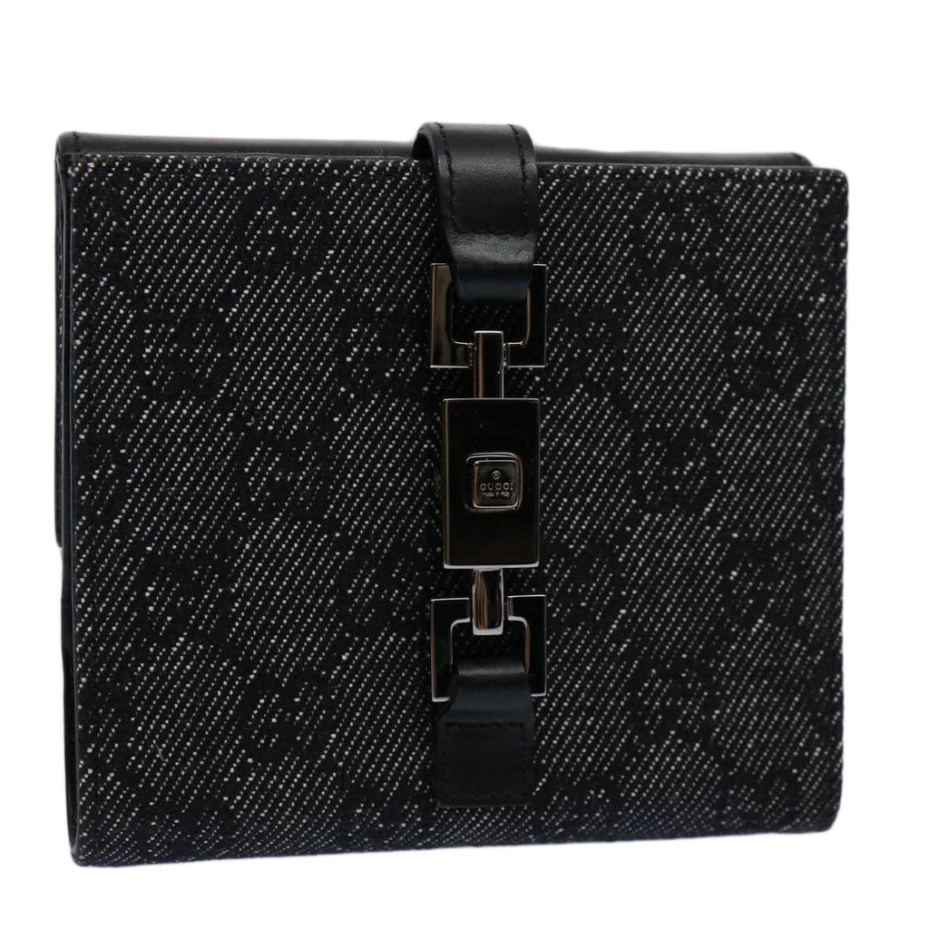GUCCI GG Canvas Jackie Wallet Navy 05474 60080A