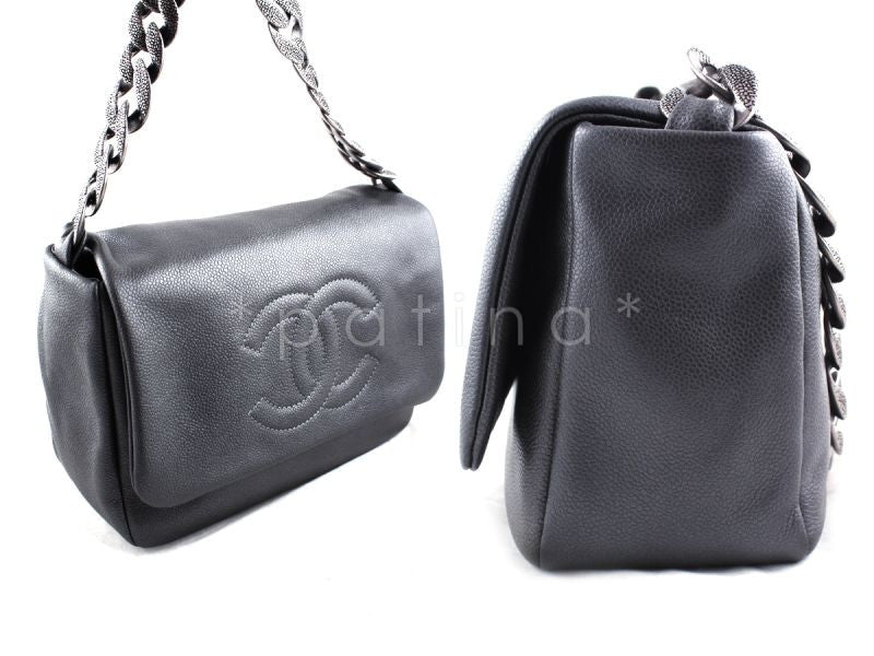 Chanel Gray Caviar 31 Timeless Flap Bag (New)