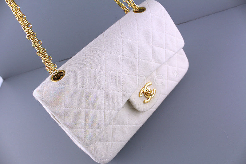 Chanel Medium-Large Ivory Classic 2.55 Flap Bag