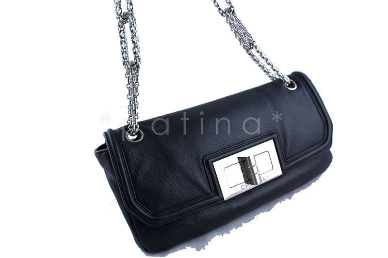 Chanel Black Giant Reissue Lock Linked Bijoux Chain Classic Flap Bag