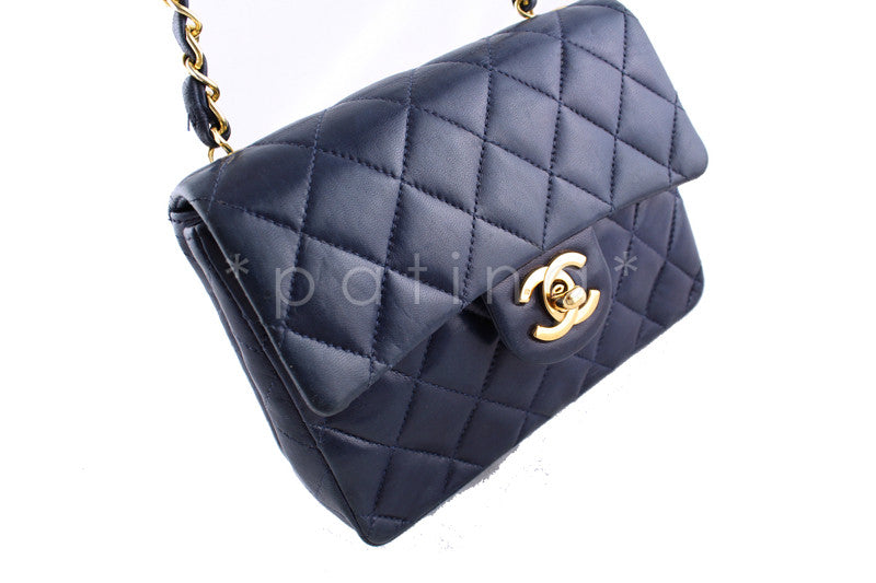 Chanel Navy Blue Classic Quilted Mini 2.55 Flap Bag