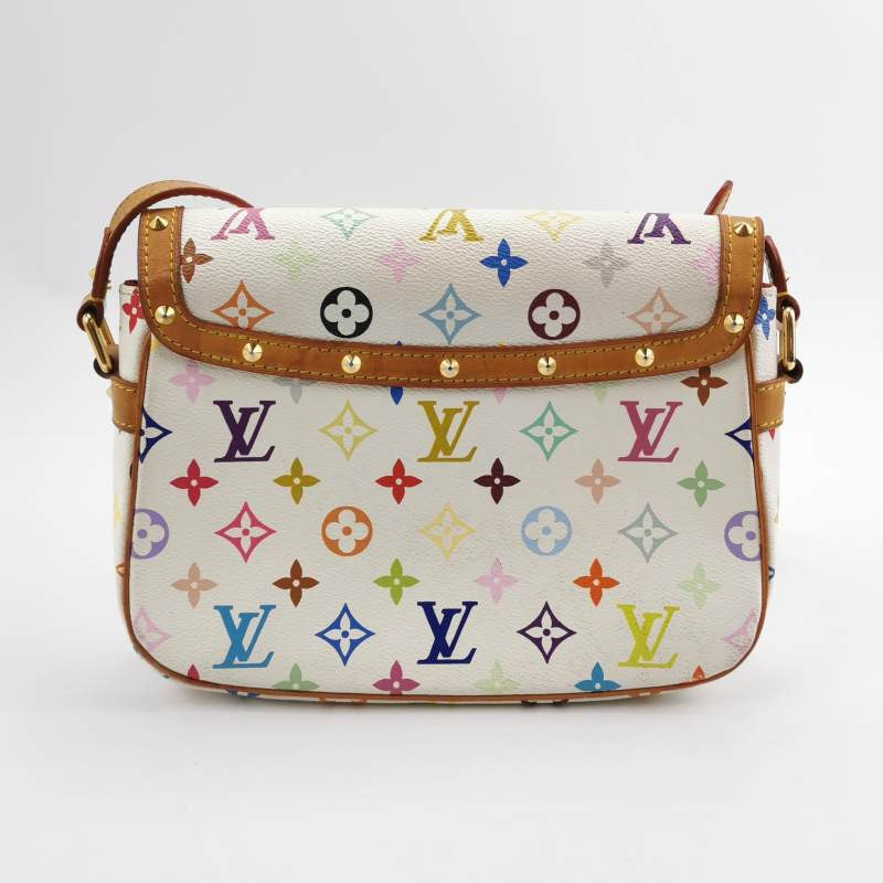 Louis Vuitton x Takashi Murakami Sologne Messenger Crossbody Bag White Multicolor