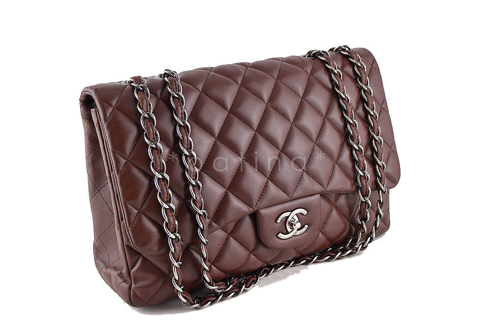 Chanel Jumbo Flap Bag, Chestnut Brown Lambskin 2.55 Classic