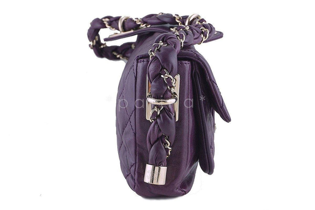 Chanel Plum Violet Classic Lady Braid Flap Bag