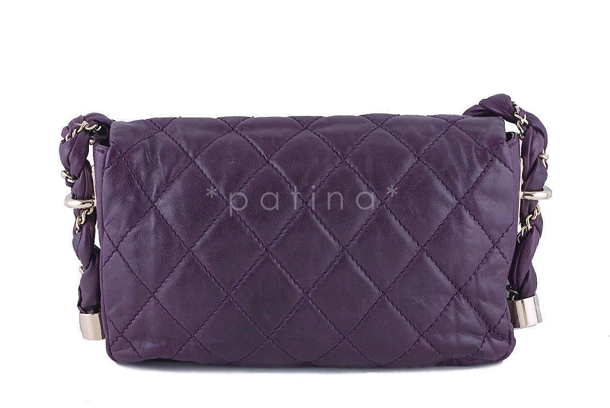 Chanel Plum Violet Classic Lady Braid Flap Bag