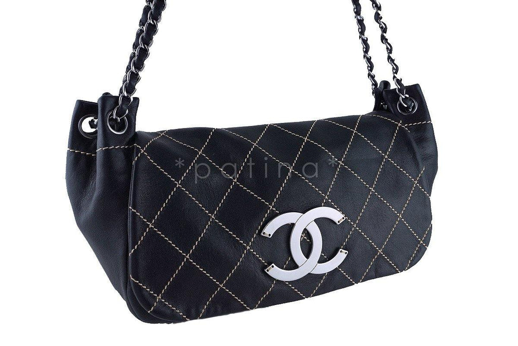 Chanel Black Diamond Stitch Soft Lambskin Flap Bag