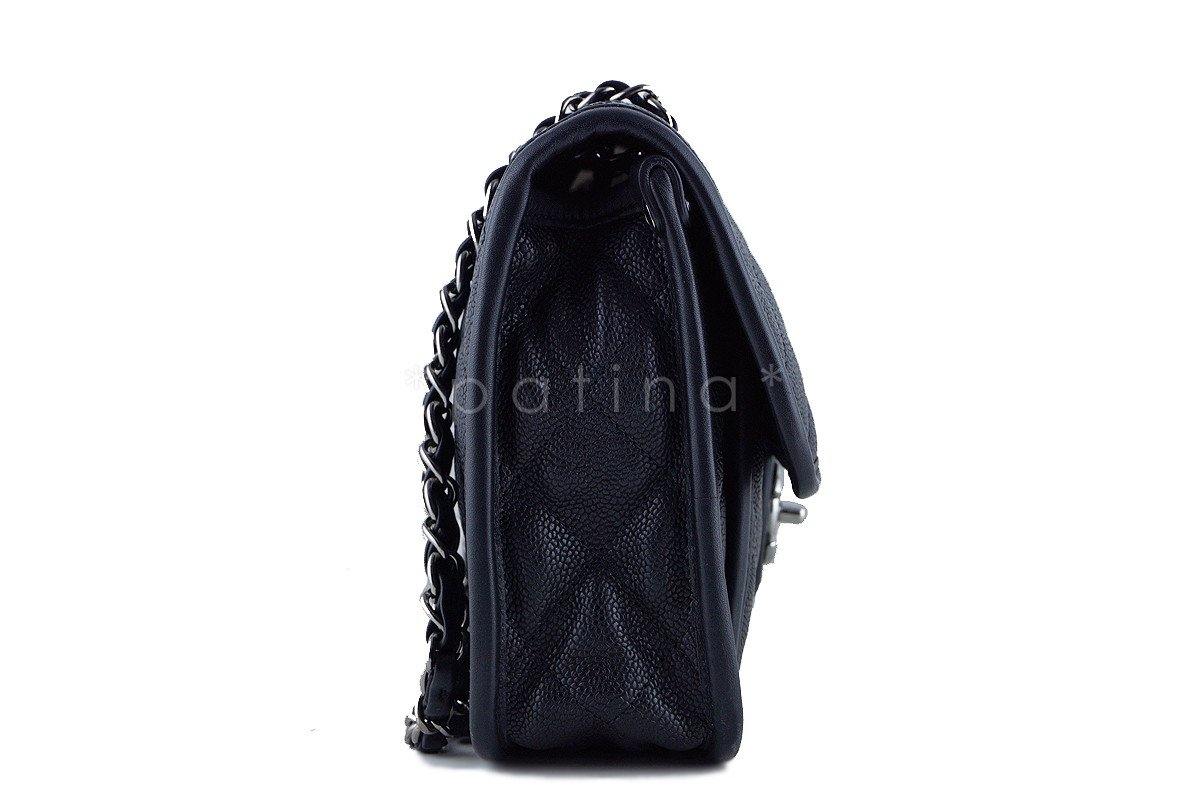 Chanel Black Caviar Classic French Riviera Flap Bag