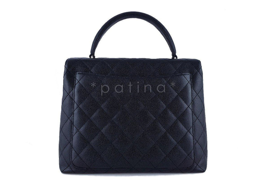 Chanel Black 2.55 Classic Quilted Kelly Flap Satchel Bag