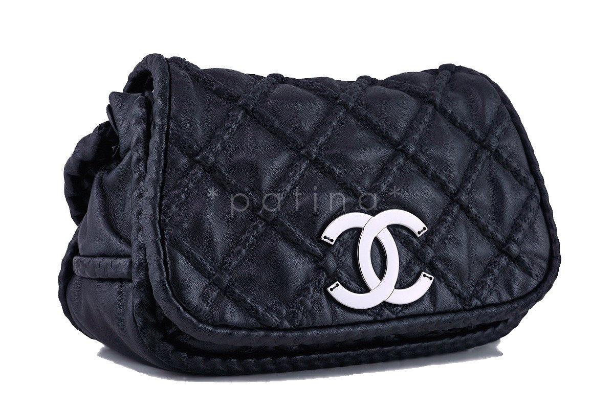 Chanel Black Hidden Chain Jumbo Luxury Flap Bag