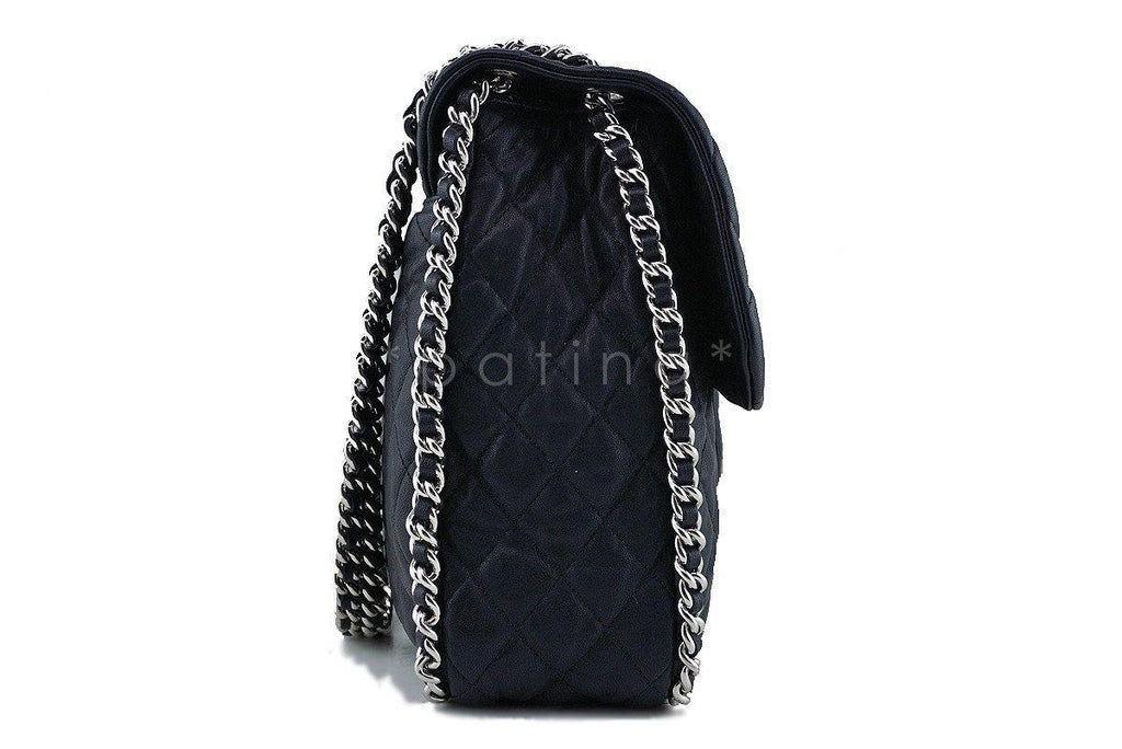 Chanel Black Chain Around Maxi Luxe Flap Bag