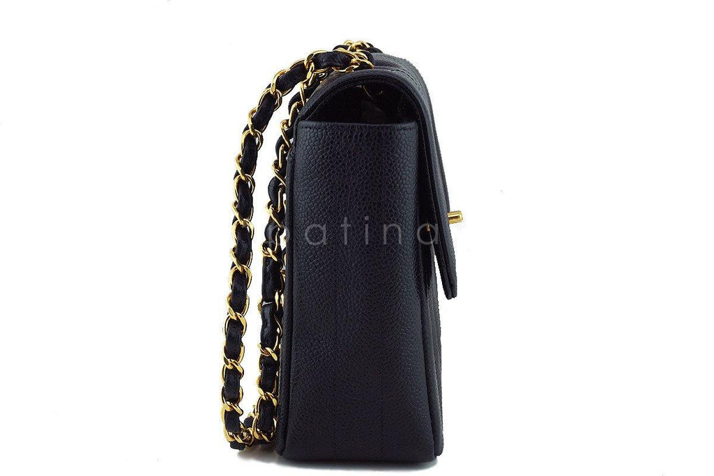 Chanel Black Caviar Vintage Mademoiselle Classic Tall Flap Bag Bag