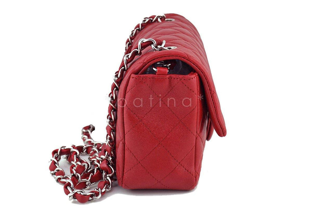Chanel Red Classic Quilted Rectangular Mini 2.55 Flap Bag