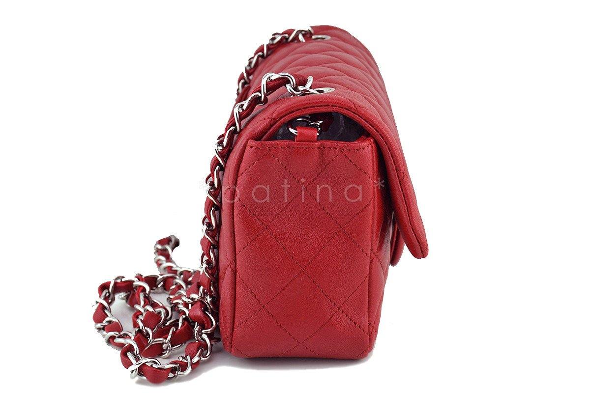 Chanel Red Classic Quilted Rectangular Mini 2.55 Flap Bag