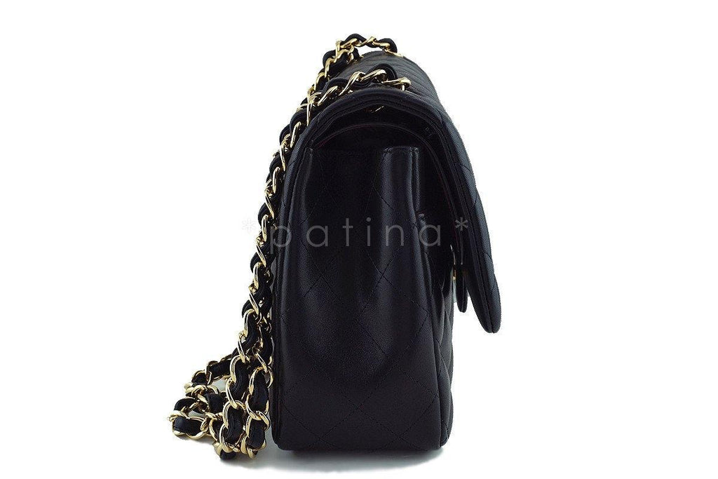 Chanel Black Lambskin Jumbo 2.55 Classic Double Flap Bag