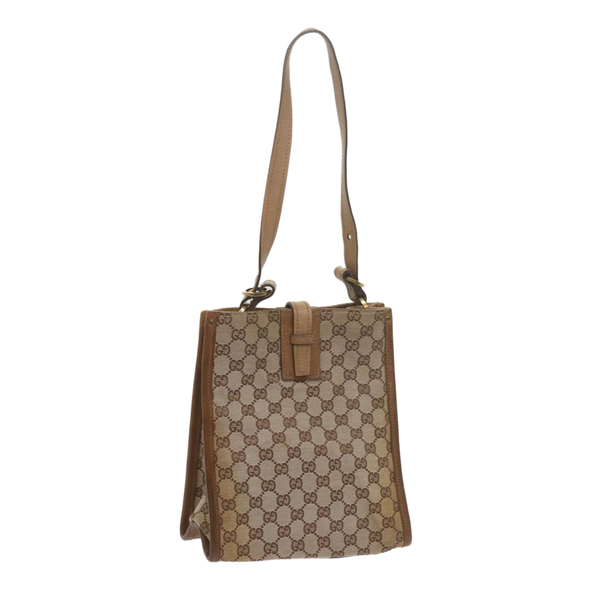 GUCCI GG Canvas Shoulder Bag Beige 110292 61802