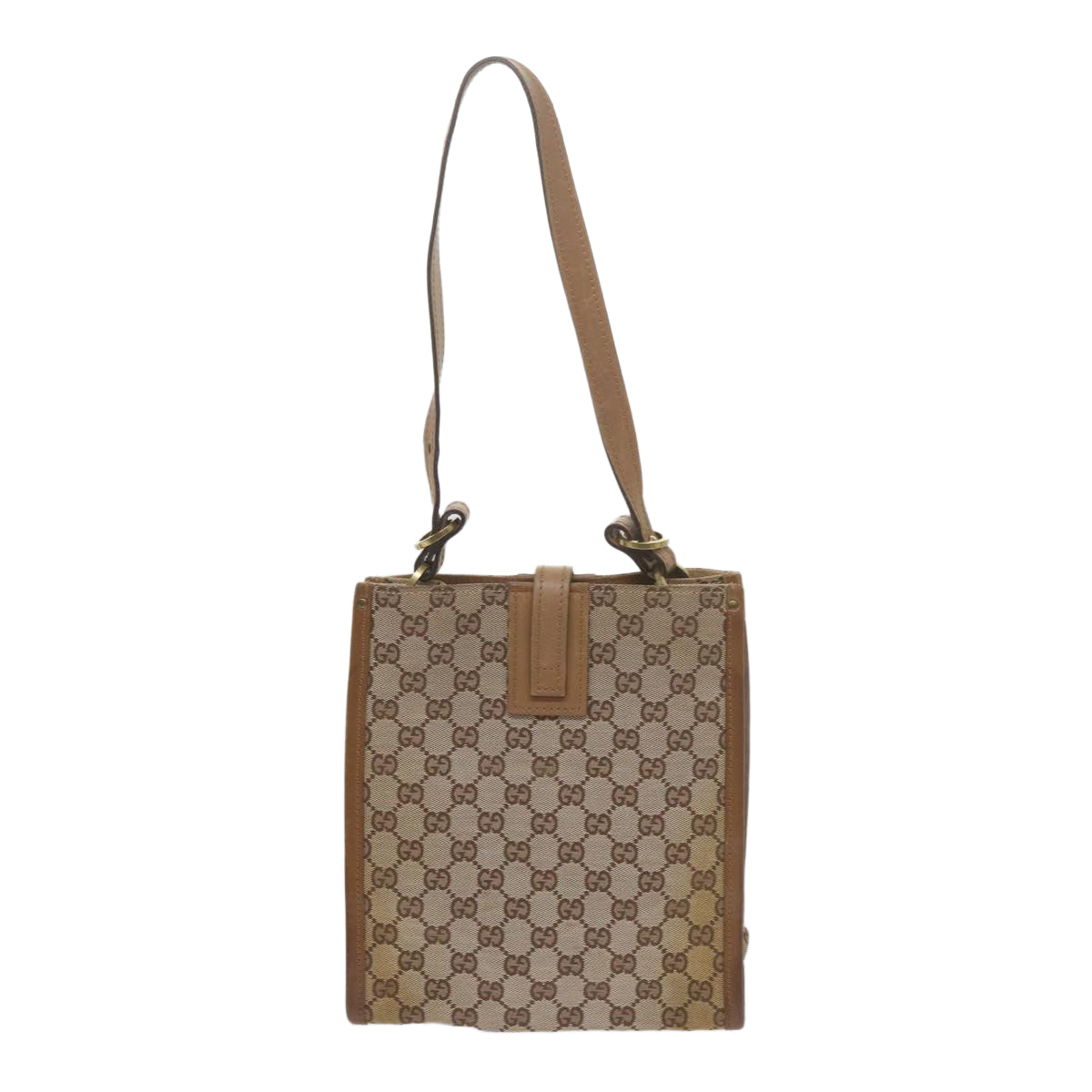 GUCCI GG Canvas Shoulder Bag Beige 110292 61802