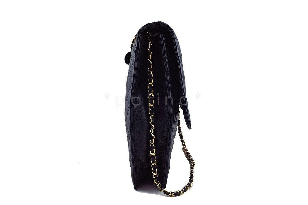 Chanel Black XXL Lambskin Classic Vintage Timeless Flap Bag