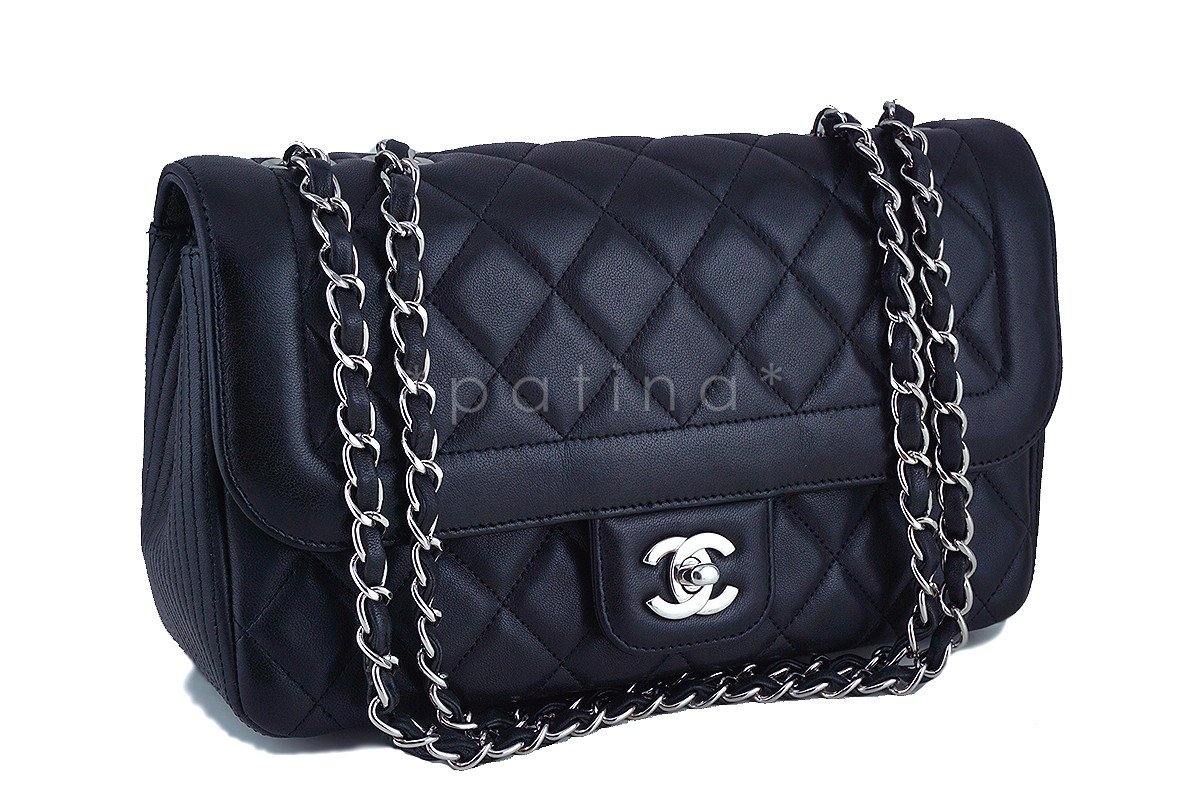 Chanel Black Lambskin Classic Quilted Flap Bag