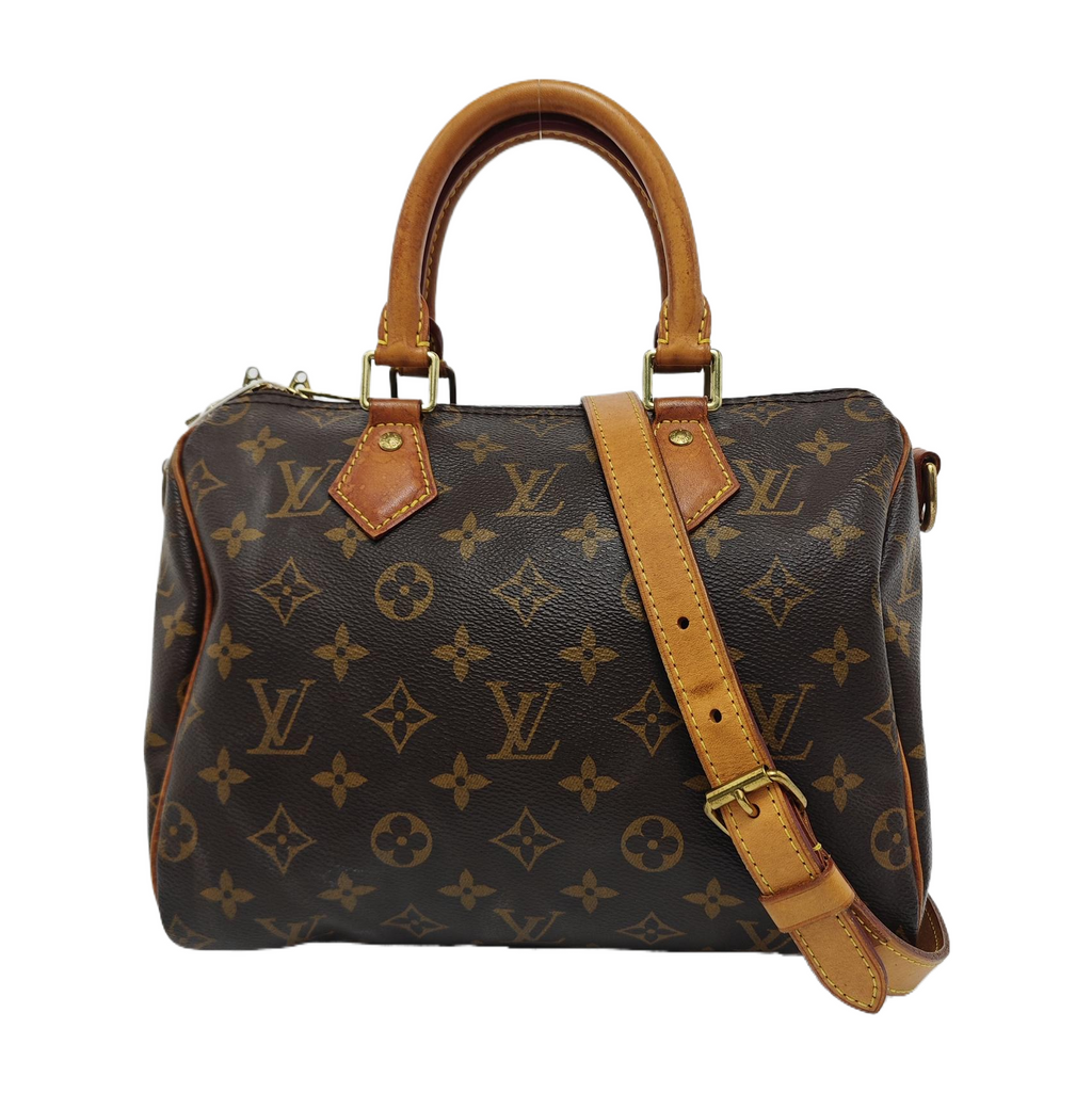 Louis Vuitton Speedy 25 Bandouliere Brown Monogram with Strap
