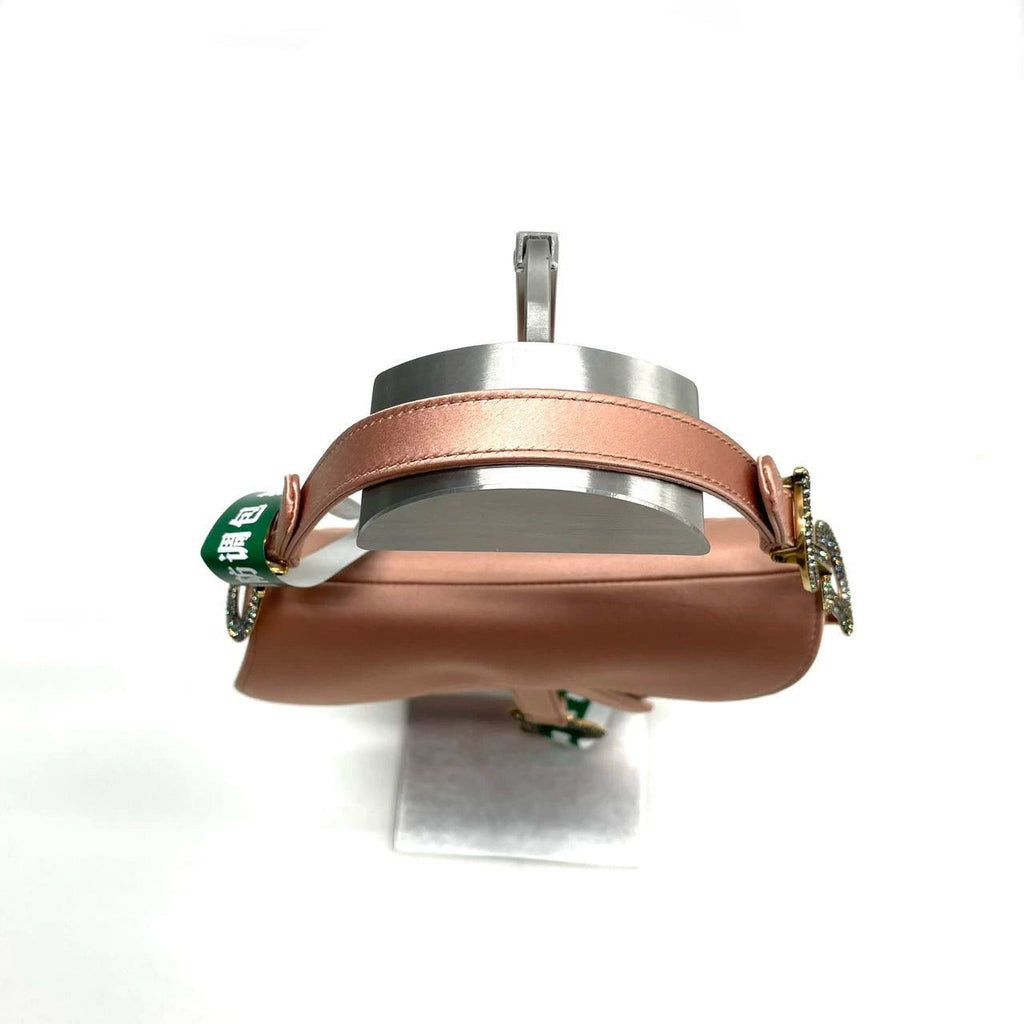 Dior Saddle Mini Silk 2019 Pink with crystals