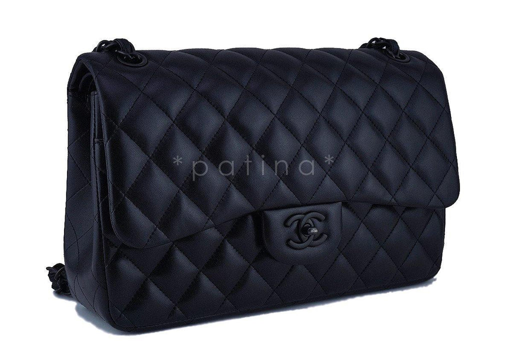 Chanel So Black Jumbo 2.55 Classic Double Flap Bag