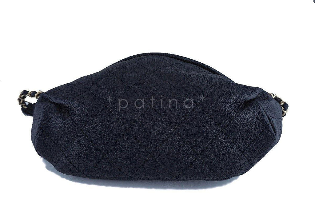 17P NWT Chanel Black Caviar Soft Quilted Classic Fanny Pack Bag